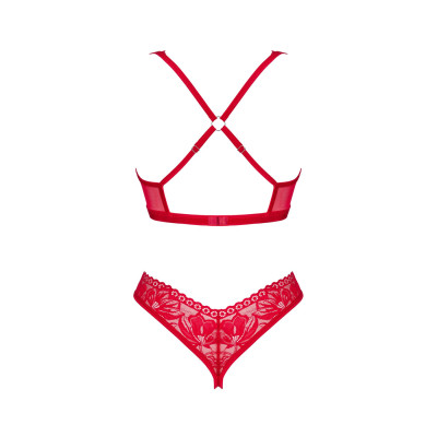 Комплект білизни Obsessive Lacelove cupless 2-pcs set M/L