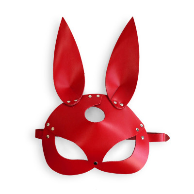 Шкіряна маска зайчика Art of Sex - Bunny mask, червона