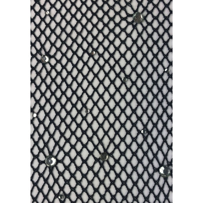 Колготки Leg Avenue Rhinestone micro net tights One size Black, дрібна сітка, стрази