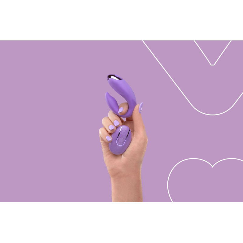 Вібратор для пар FairyGasm PleasureBerry violet, зарядний кейс, пульт ДУ
