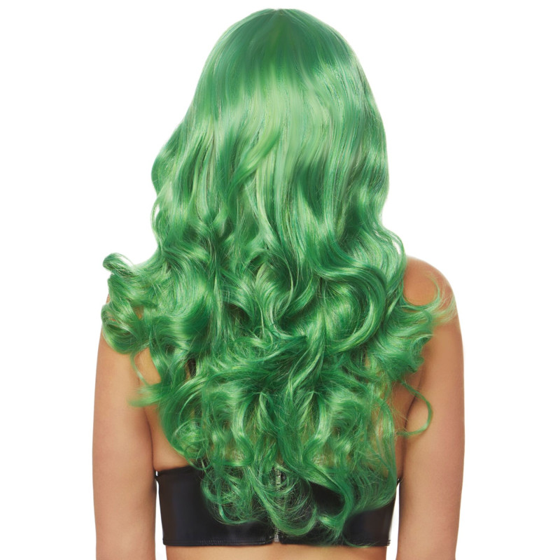 Хвиляста перука Leg Avenue Misfit Long Wavy Wig Green, довгий, реалістичний вигляд, 61 см