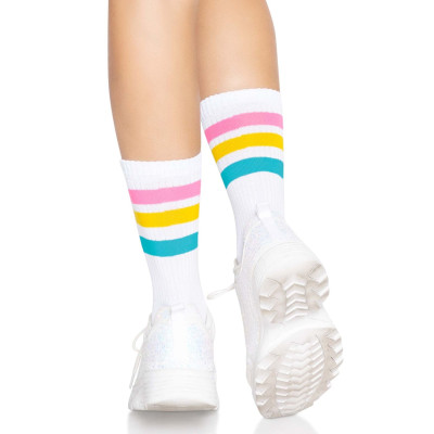 Шкарпетки жіночі в смужку Leg Avenue Pride crew socks Pansexual, 37-43 размер