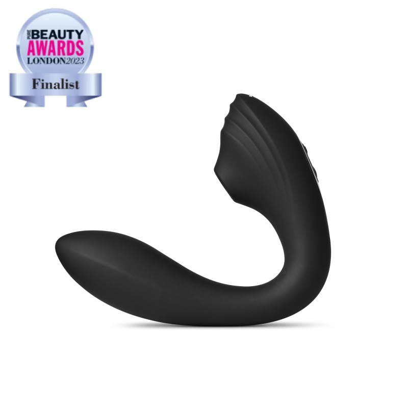 Вакуумний вібратор So Divine Pearl Vibe 2 в 1, чорний