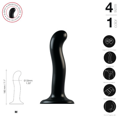 Насадка для страпону Strap-On-Me P&G-Spot Dildo, силікон, розмір M
