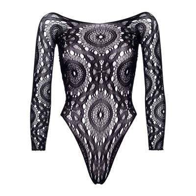 Боді Leg Avenue Snap crotch thong back teddy Black S/M