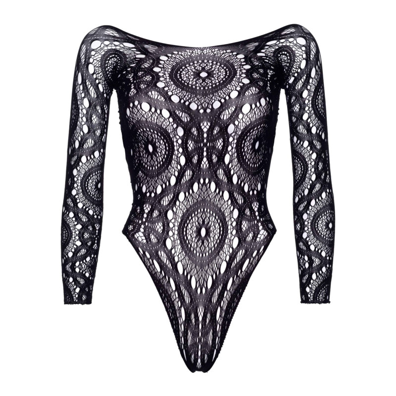 Боді Leg Avenue Snap crotch thong back teddy Black S/M