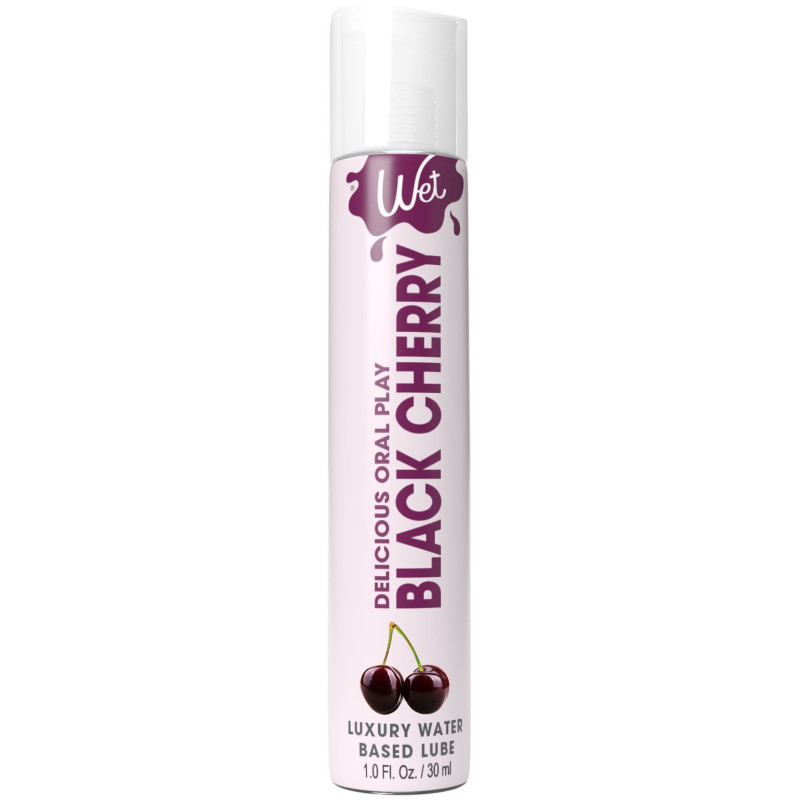 Їстівний лубрикант на водній основі Wet Oral Play - Black Cherry (Вишня) 30 мл, без цукру