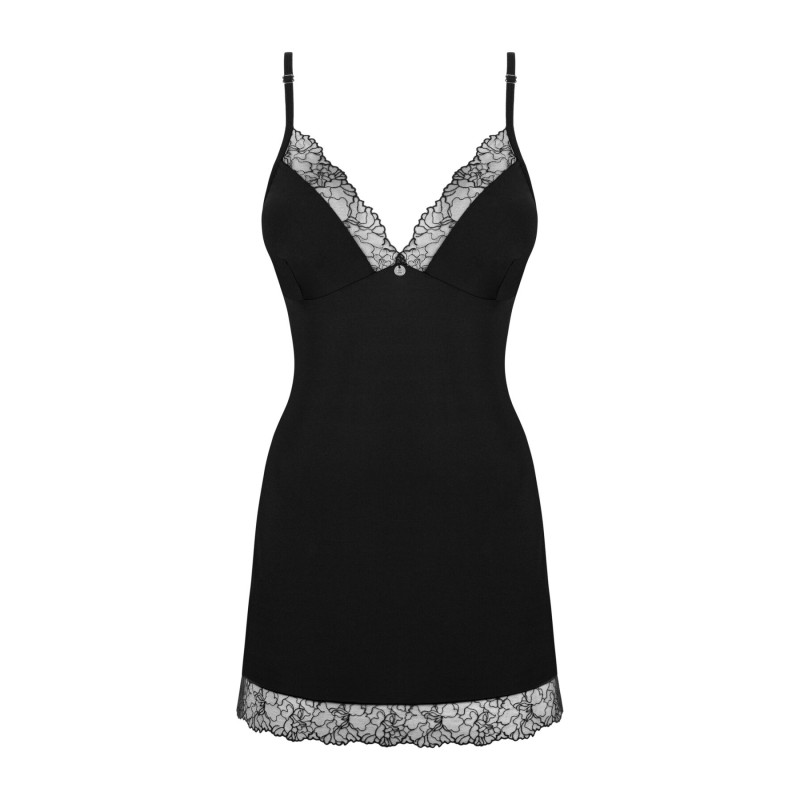 Сорочка та трусики Obsessive Bella Rou chemise & thong XS/S