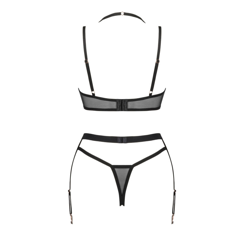 Комплект білизни Obsessive Selinne 3-pcs set M/L