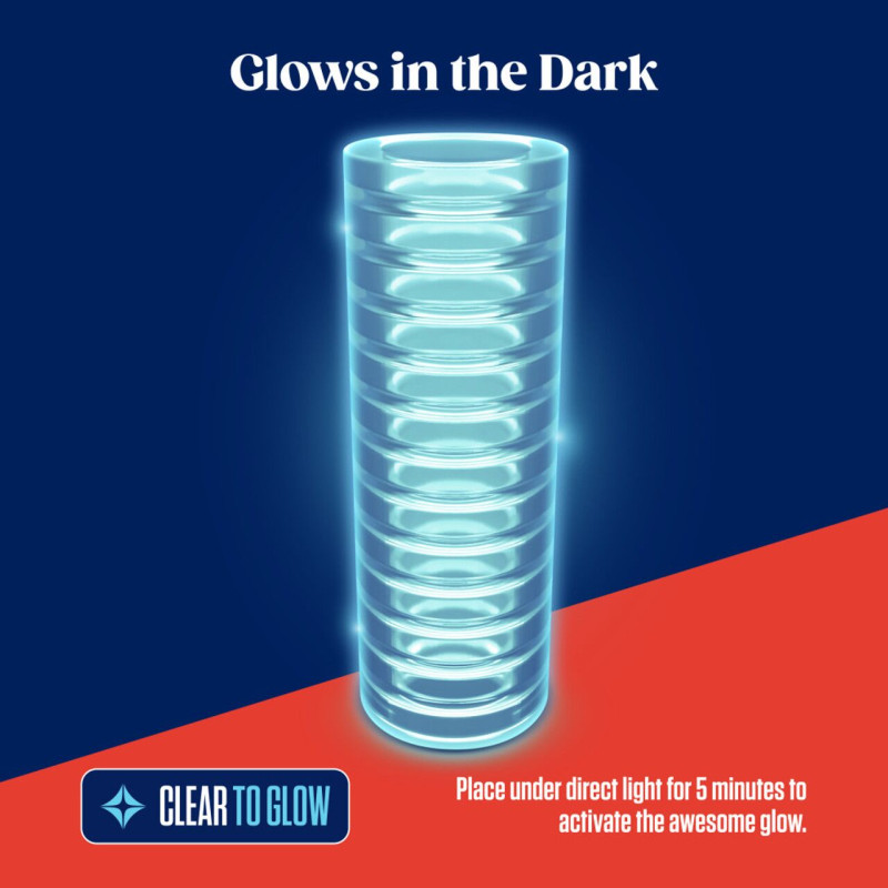 Мастурбатор Rize by Blush - Ribz Glow in the Dark Masturbator, прозорий