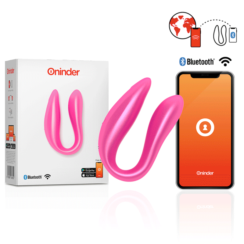 Смарт вібратор для пар DOUBLE PLEASURE, колір: рожевий Oninder (Іспанія)