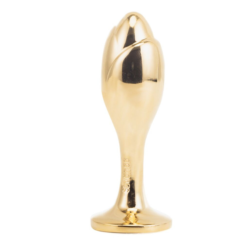 Металева анальна пробка Кролячий хвіст LOCKINK SEVANDA White Bunny-Tail Anal Rose-shape Plug