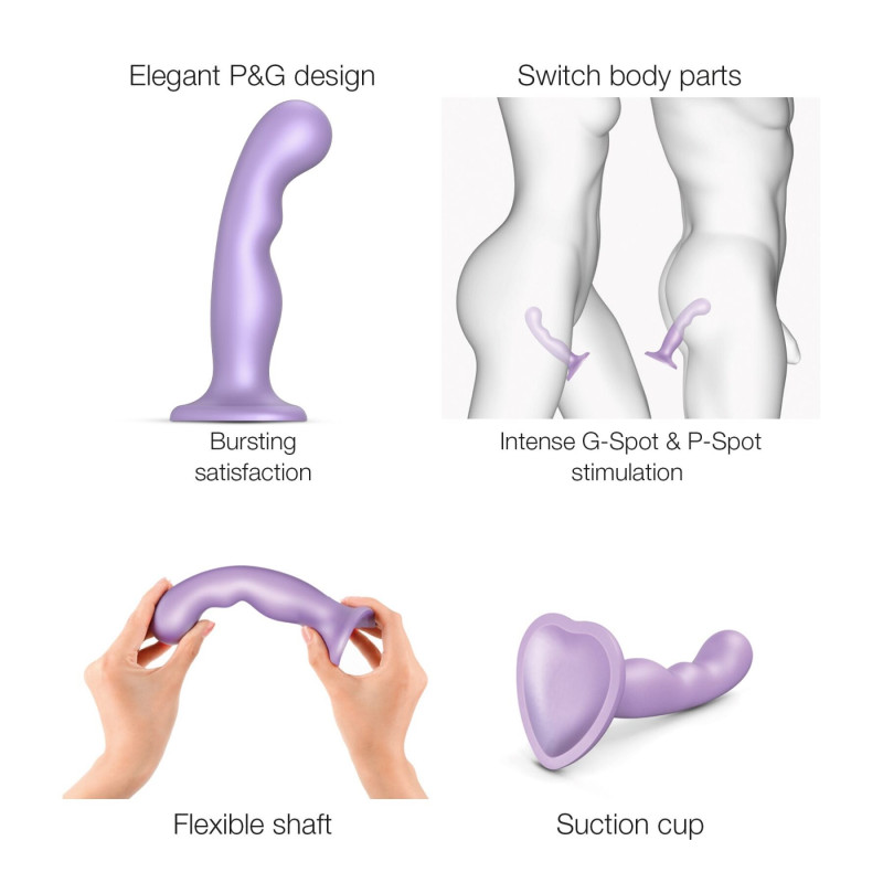 Насадка для страпону Strap-On-Me Dildo Plug P&G Lilas Metallic XXL