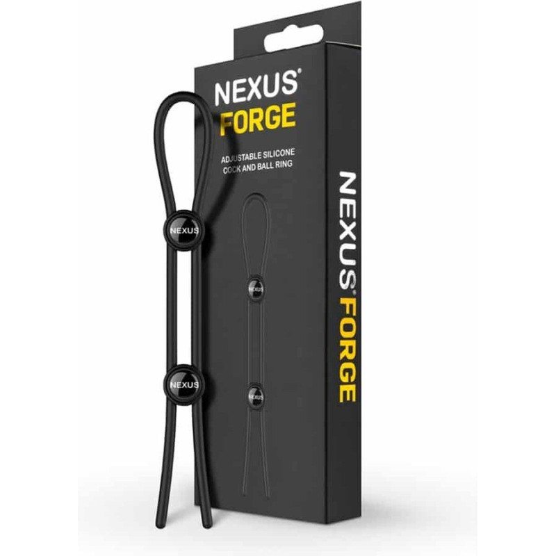 Ерекційне кільце Nexus FORGE Double Adjustable Lasso - Black