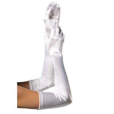 Рукавички довгі Leg Avenue Extra Long Satin Gloves white