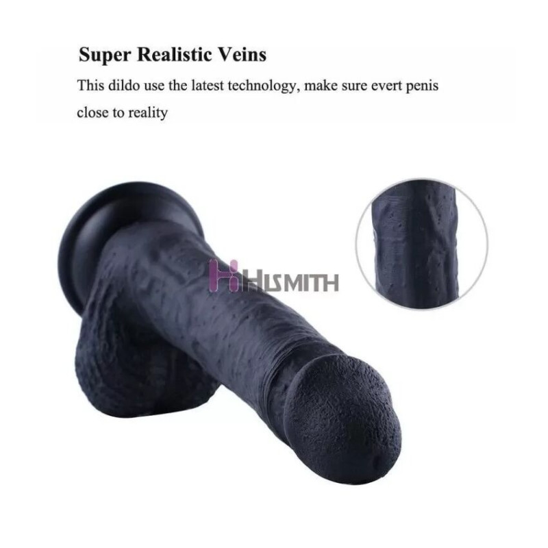 Силіконовий ділдо Hismith 8.3'' Dildo Black