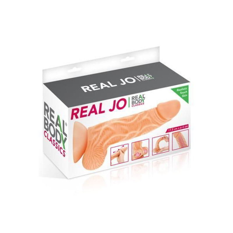 Фалоімітатор з рухомою крайньою плоттю Real Body - Real JO (м'ята упаковка!)