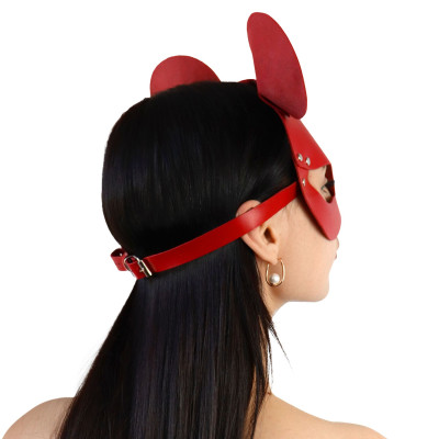 Шкіряна маска мишки Art of Sex - Mouse Mask, червона