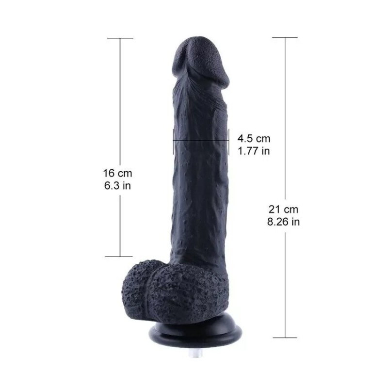 Силіконовий ділдо Hismith 8.3'' Dildo Black