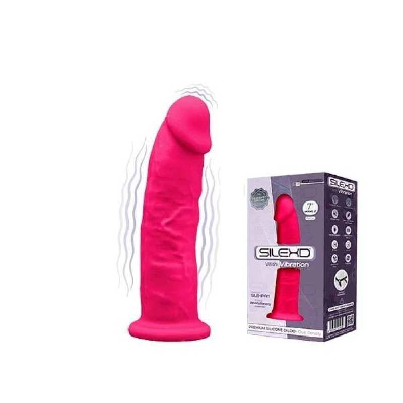 Фалоімітатор з вібрацією SilexD Henry Vibro Pink (м'ята упаковка)