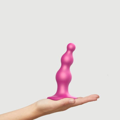Насадка для страпону Strap-On-Me Dildo Plug Beads Framboise Metallic S