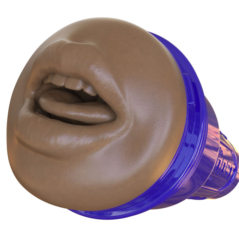Мастурбатор-ротик Fleshlight Boost Blow Medium Dark Flesh, що плавають кільця Turbo Tech