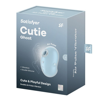 Вакуумний стимулятор із вібрацією Satisfyer Cutie Ghost Blue