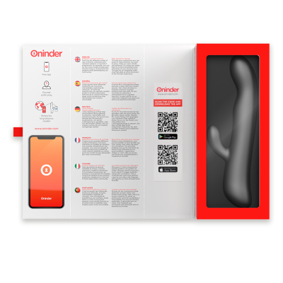 Смарт вібратор-кролик з рухливою голівкою VIBRATION & ROTATION,  колір: чорний  Oninder (Іспанія)