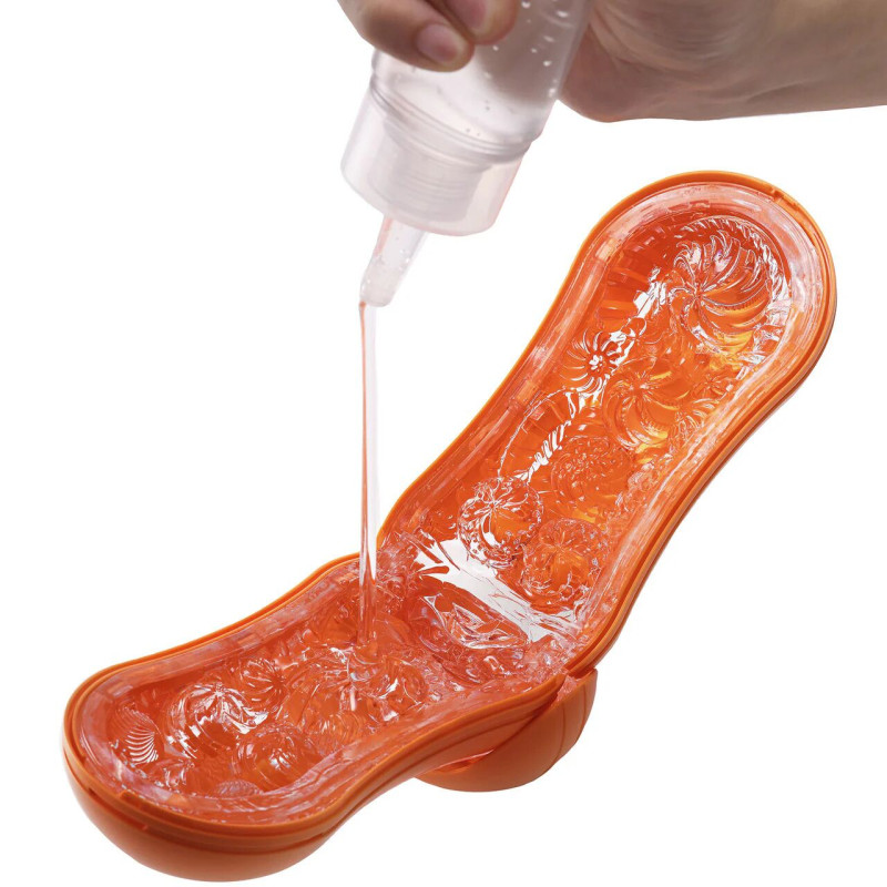 Мастурбатор Tenga Flip Orb - Sunset Orange, зі змінним стиском, зі стимулюючими кульками всередині