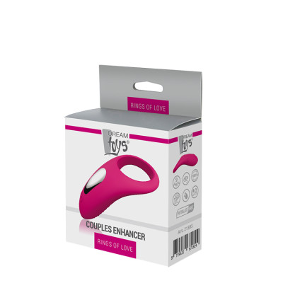 Ерекційне кільце Dream Toys RINGS OF LOVE COUPLES ENHANCER MAGENTA
