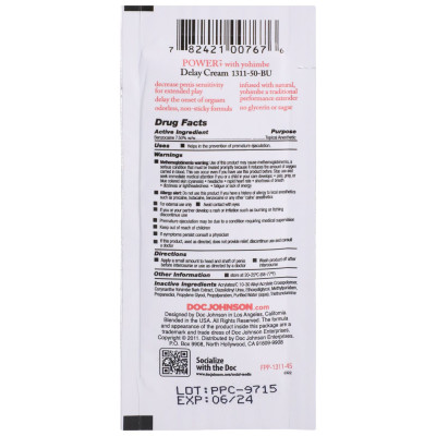 Потужний пролонгатор Doc Johnson Power+ Delay Cream For Men (7 мл) (термін 06.2024)