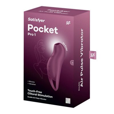 Вакуумний стимулятор із вібрацією Satisfyer Pocket Pro 1 Purple