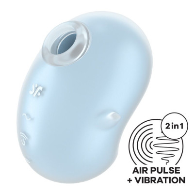 Вакуумний стимулятор із вібрацією Satisfyer Cutie Ghost Blue Вакуумний стимулятор із вібрацією Satisfyer Cutie Ghost Blue