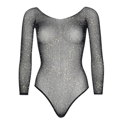 Боді Leg Avenue Crystallized fishnet bodysuit Black One Size