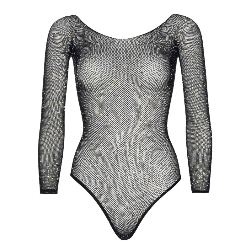 Боді Leg Avenue Crystallized fishnet bodysuit Black One Size