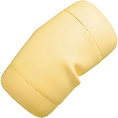 Мастурбатор TENGA PUFFY Custard Yellow, ультрам'який матеріал, багаторазовий, наскрізний