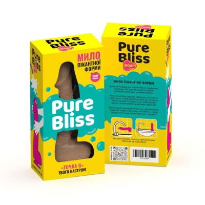 Крафтове мило-член з присоскою Pure Bliss MINI Brown (термін 02.02.2024)