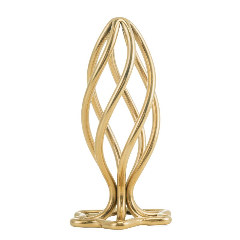 Анальний корок LOCKINK SEVANDA Hollow Spiral Golden Metal Anal Plug - S size