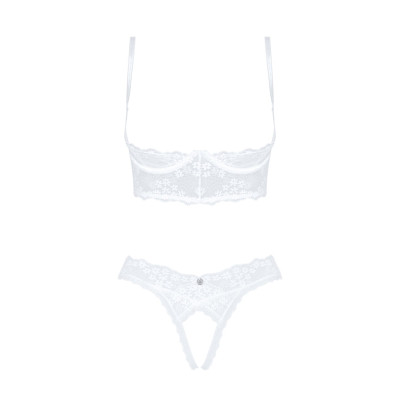 Комплект білизни Obsessive Heavenlly 2-pcs cupless set XS/S