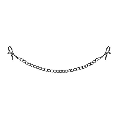 Затискачі для сосків Bedroom Fantasies Nipple Clamps with Chain, чорні