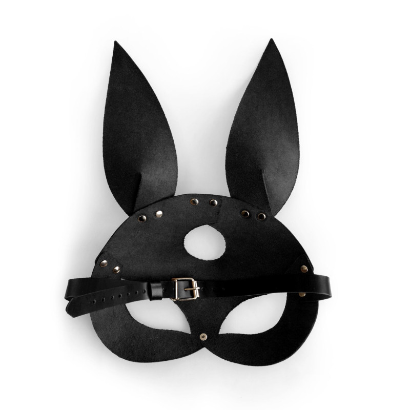 Шкіряна маска зайчика Art of Sex - Bunny mask, колір Чорний