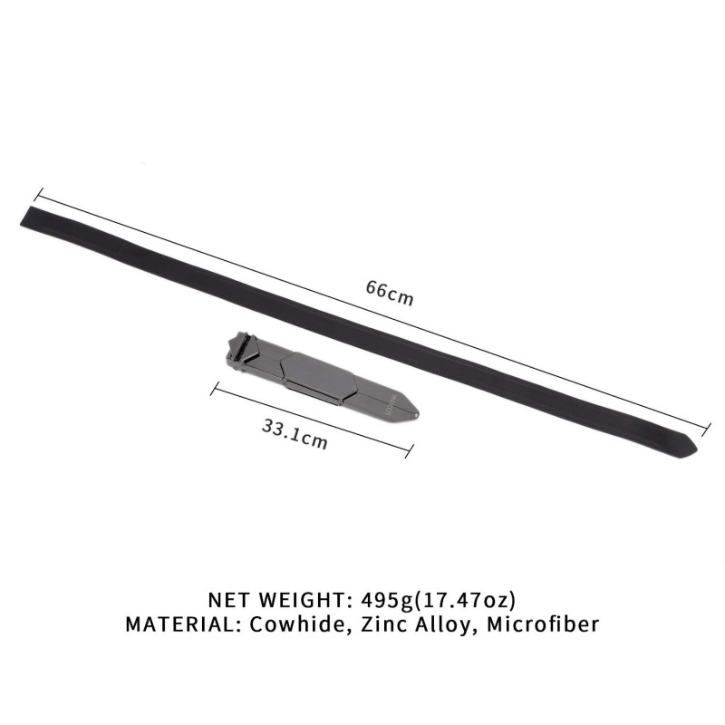 Регульована шльопанка LOCKINK Adjustable Slapper for Impact Play - Black
