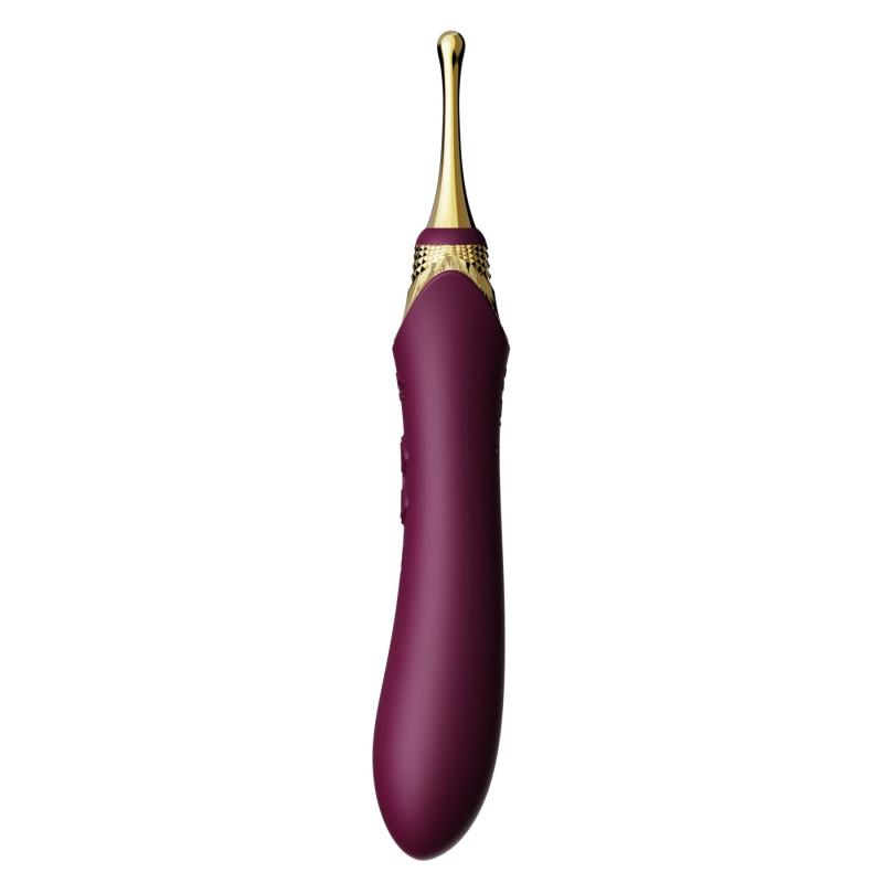 Вагінально-кліторальний вібратор Zalo - Bess 2 Velvet Purple, мультифункціональний з насадками