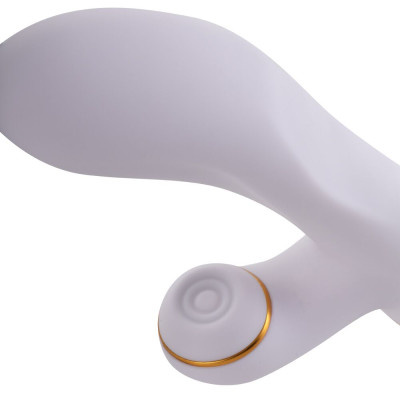 Вібратор-кролик із флогером LOCKINK SEVANDA Whip Vibrating Massage Wand - White & Golden