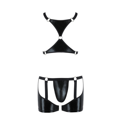 Чоловічий комплект білизни 047 SET ARON black S/M - Passion