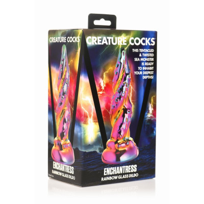 Фентезійний фалоімітатор Creature Cocks Enchanting Rainbow Glass Dildo