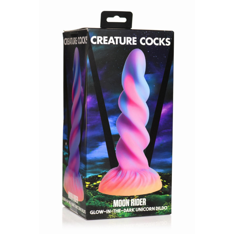 Фентезійний фалоімітатор Creature Cocks Glow-in-the-Dark Unicorn Dildo