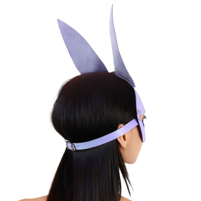 Шкіряна маска зайчика Art of Sex - Bunny mask, лавандова