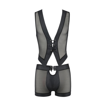 Чоловічий боді + труси 053 SET WILLIAM Black XXL/3XL - Passion