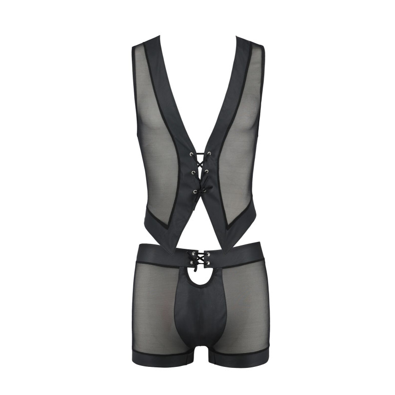 Чоловічий боді + труси 053 SET WILLIAM black XXL/XXXL - Passion